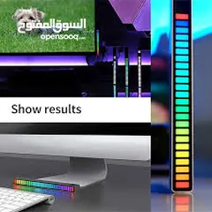  9 مسطرة  ار جي بي  RGB ذبذبات اضاءه متصاعده  مع حدة الصوت  تعمل على usb