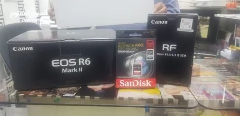  3 كاميرا كانون جديدة بالكرتون Canon Mark 2 مع عدسة canon rf615-30