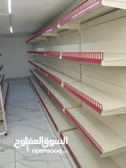  1 للبيع رفوف سوبر ماركت معدنية بحالة ممتازة