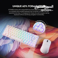  3 كيبورد ميكانيكي فانتيك Fantech Atom63 MK859 Mechanical Gaming Keyboard Arabic/English