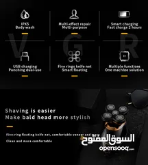  8 ماكينة  حلاقة 5 في 1 ضد الماء مزودة بشاشة VGR V-316 حلاقه ماكنه الحلاقة شعر الراس حلاقة اللحيه