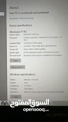  3 Alienware 17 r3 مستعمل فترة بسيطه