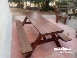  15 كراسي وجلسات خشب