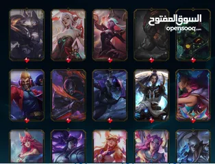  8 حساب ليق اوف ليجيند lol league of legend 254 سكن مع كم سكن نادرين مارح يرجعو عاللعبه