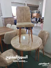  12 طاولات طعام مع 4 كراسي صناعة تركيا الاشكال المتوفرة مرفقة بالاعلان الكميه المتوفرة محدودة الارجل خشب