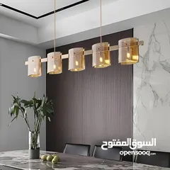  6 ثريا دائرية فاخرة بتصميم مينيمالي وزجاج