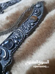  7 انتيك نوادر انتيكا تحف فضيات كردان قطعتين ملبس فضة