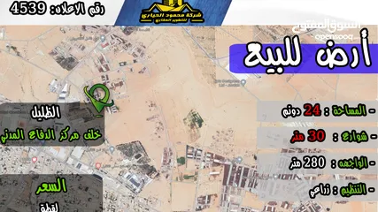  1 رقم الاعلان (4539) ارض استثمارية للبيع في منطقة الظليل