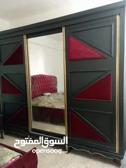  3 غرفه  نوم مميزه  بالاتنجيد الاحمر  وخشب  لاتيه 18  ثقيل ل