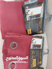  3 New Ready made curtains 2 pieces 1 window without delivery 5 rial