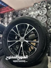  2 /:- جنط تويوتا  /:- مستعمل بحالة الجديد /:- قياس “15” انش 5/100