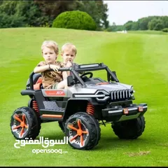  6 VOITURE BIG JEEP LED ELECTRIQUE 12V 4عرض خاااااا Batterie 12V.5 Moteurs