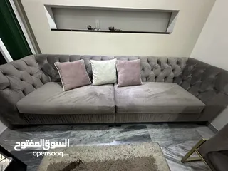  4 طقمين كنب فرش نظيف اسفنج دنلوب