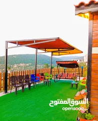  5 كوخ خشبي غرفتين نوم وصالون وحمام ومطبخ وثلاجه وشاشه ومكيف وغاز وساحه خارجيه مع اطلاله مميزه