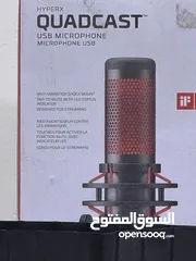  7 مايك HyperX Quadcast لون احمر اخو جديد