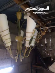  7 ثريات مستعمل بحاله ممتازه جدا