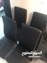  1 glass table +4 chairs