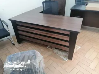  16 مكتب خشب لامينت 140*70 مستورد مع جانبية وطاولة وسط بسعر المصنع تفصيل جميع القياسات والموديلات