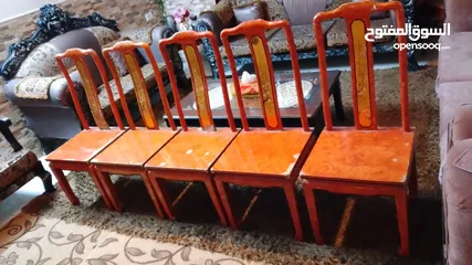  3 خمس كراسي طاوله سفراء فقط مستعمل للبيع