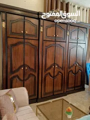 4 خزانه 6 ضرف طابقين خشب لتيه 18 ملبس قشره بلوط دهان وكاله ستعمال خفيف جدا بحاله الوكاله وبسعر مغري