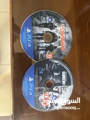  1 PS4 gaming CD (THE DIVISION AND RAINBOWSIX SIEGE)