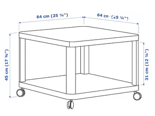  5 Ikea tables for the living room (big and small one with wheels)