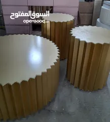  30 طاولات وسط خشب 18م او ادهان  مقاسات كبيره مع امكنيه تغيير المقاسات اطقم طاولات مع ديكور شاشه