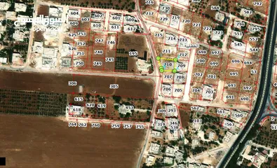  6 أرض للبيع  مادبا الخطابية حنو الكفير قطعة أرض سكنية بموقع مميز مساحتها 612 م