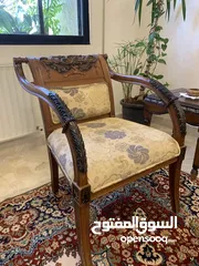  2 طقم جلوس حفر كلاسيك زان