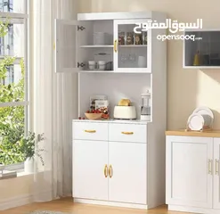  1 خزانة مطبخ منزلية 4 دفات – ترتيب وأناقة بكل زاوية الأبيض الي يليق على كل المطابخ