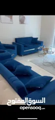  1 طقم نيلي بسعر حرق مكون من ثلاثة كنبيات من الإمارات لا يوجد منه في الأردن