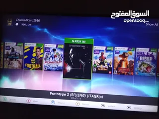  5 xbox360 اكس بوكس 360 معدل مع 3 دراعات اصلي و كاميرا و70 لعبة بهارد