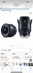  1 Zeiss Batis 2/25 Wide-Angle Camera Lens for Sony E-Mount  Mirrorless Cameras