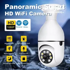  1 عرض جديد  اشتري قطعة والثانية مجاناً   كاميرا مراقبة بانوراما على شكل لمبة
