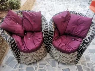  5 طقم راتان 5 مقاعد مستعمل بحالة الجديد