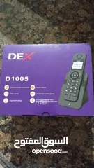  1 تليفون ارضي لاسلكي جديد مشتغلش ومتفتحش من كرتونته  DEX   D1005 بسعر 1500ج   ممتاز جدا