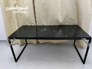  1 multi purpose steel table with wood top