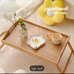  4 طاولة خشبيه قابلة لطيء
