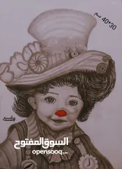  10 لوحات فنية رسم يدوي حسب الطلب