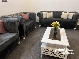  2 طقم كنب جديد قعدته مريحه خشب زان قابل للتفاوض