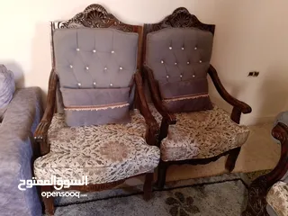  3 طقم كنب خشب زان مصري