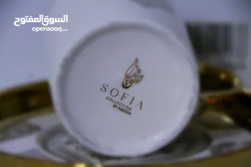  5 طقم فناجين قهوة ابيض مذهب فاخر Golden white coffee cups set