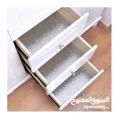  4 جددي مطبخك بأناقة ولمسة عصرية! استيكر فويل ذهبي/فضي حراري – مقاوم للنار وسهل التنظيف!