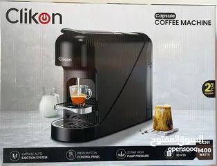  2 ClickOn Capsule Coffee Machine