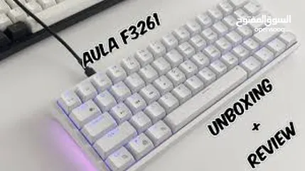  5 كيبورد جيمنغ مضيئ احترافي لكل الجيمرز اصلي Aula Keyboard F3261 Gaming RGB Lights OG