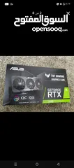  7 كرت شاشة من شركة اسوس عالية الجودة rtx 3080  من اقوى النسخ من كروت نفيديا  نسخة عالية القوة و الجودة