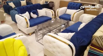  15 طقم ستيل فل كبتونيه 7 مقاعد