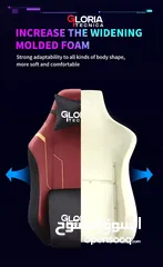  4 كرسي العاب حجم كبير أحمر استخدام اسبوع فقط  - GAMING CHAIR KING SIZE (GLORIA) - LOOKS NEW
