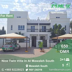  9 Nice Twin Villa for Rent in Al Mawaleh South  REF 382YB