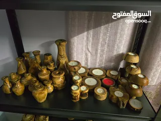  9 تحف خشب طبيعي